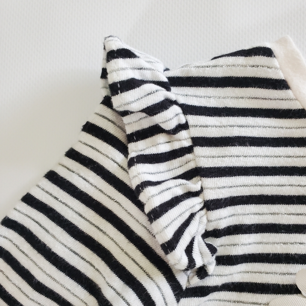 K1160 * Gymboree Girls Striped Daisy Top White Navy Blue Size 2T - Picture 8 of 8
